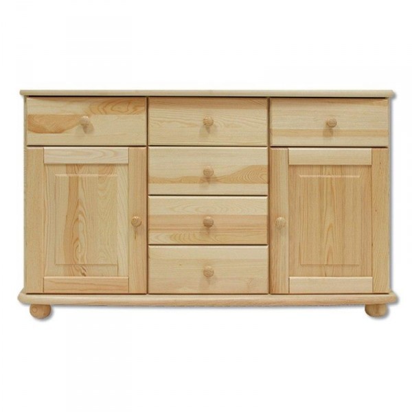 Dřevěná komoda KD136 borovice masiv 125x76x42 cm