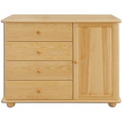 Dřevěná komoda KD169 borovice masiv 110x90x47 cm