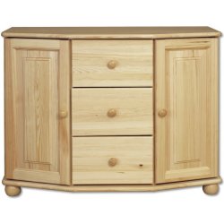 Dřevěná komoda KD135 borovice masiv 100x78x47 cm
