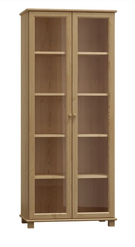 Kombinovaná vitrína MB 106 borovica masív 80x190x42 cm