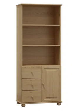 Kombinovaná vitrína MB 67A borovica masív 80x190x42 cm