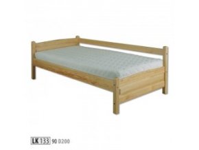 Drevená posteľ   LK133 borovice masiv 90x200 cm