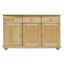 Dřevěná komoda KD138 borovice masiv 125x76x42 cm