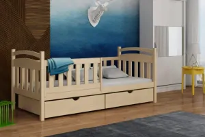 Drevená posteľ KORNEL 14 80x180 cm borovica masív s úložným priestorom