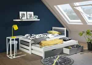Calwin posteľ 90x200 cm s prístelkou a úložným priestorom
