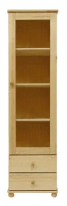Kombinovaná vitrína MB 69 borovica masív 40x190x42 cm