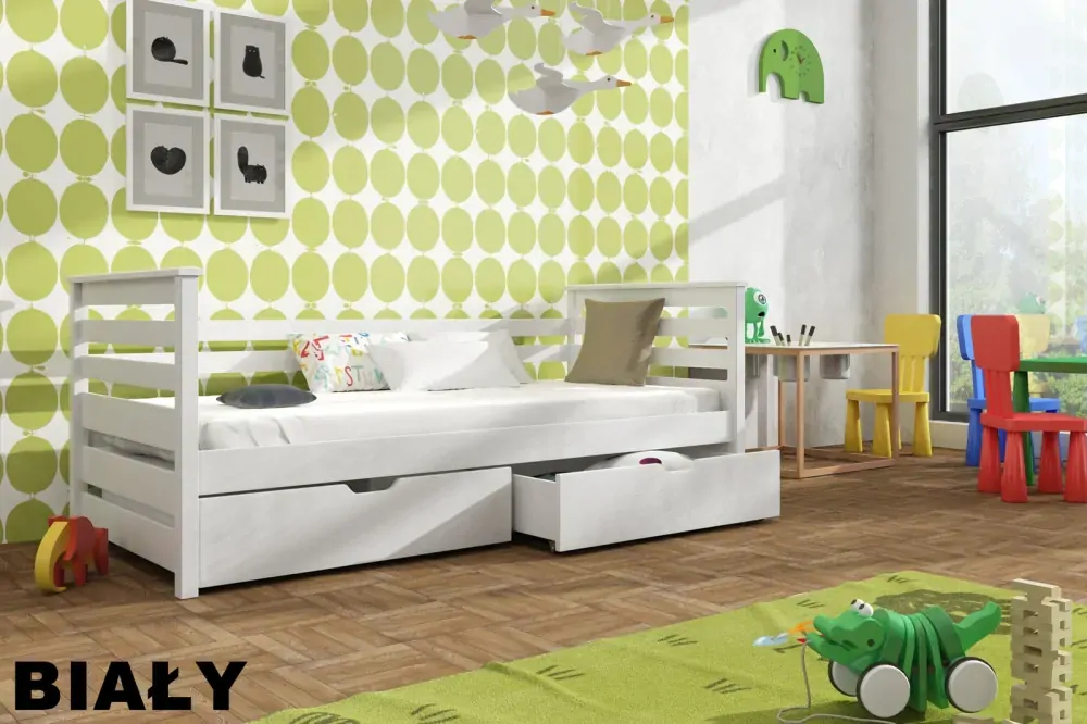 Drevená posteľ EXO 180x80cm s úložným priestorom borovica masív