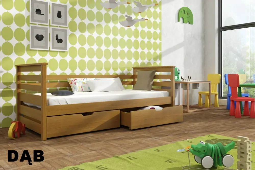 Drevená posteľ EXO 180x80cm s úložným priestorom borovica masív