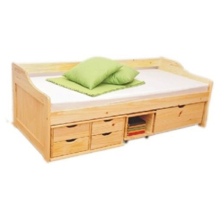 Posteľ Maxima 8809 90x200 cm s úložným priestorom masív 